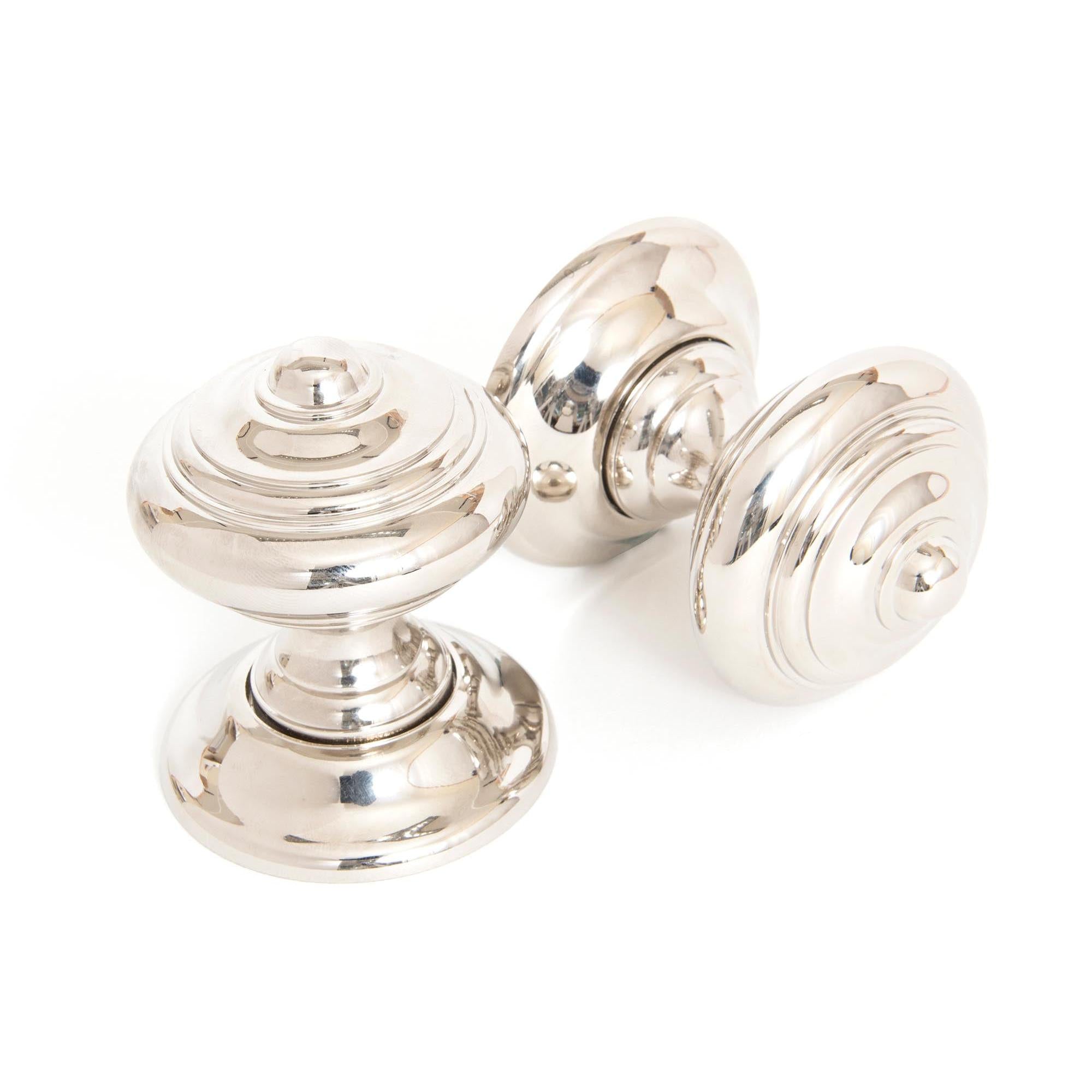 Polished Nickel Elmore Concealed Mortice Knob Set | From The Anvil - Mortice Knobs - From The Anvil - Yester Home