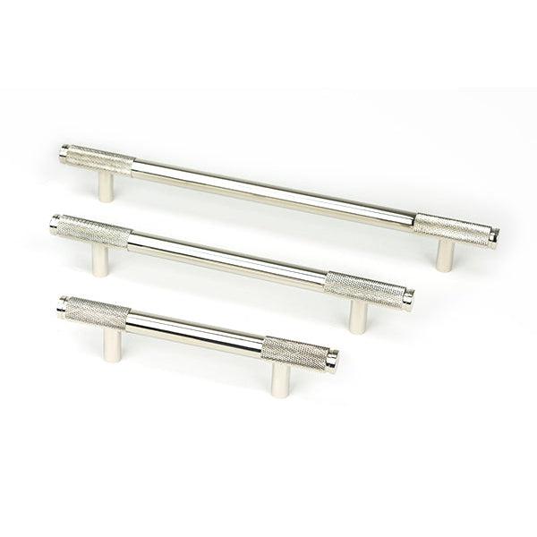 Polished Nickel Half Brompton Pull Handle - Medium | From The Anvil-Pull Handles-Yester Home