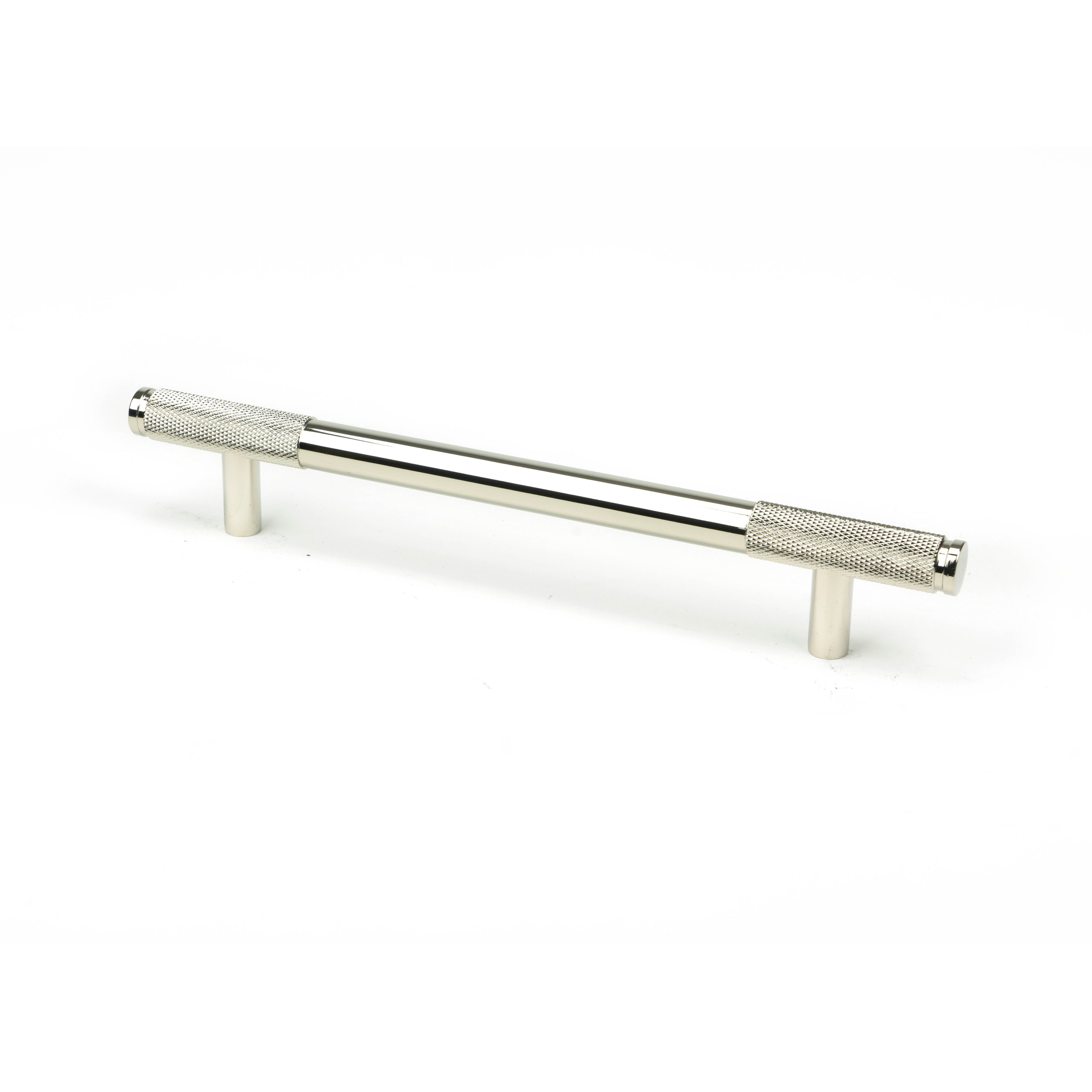 Polished Nickel Half Brompton Pull Handle - Medium | From The Anvil-Pull Handles-Yester Home