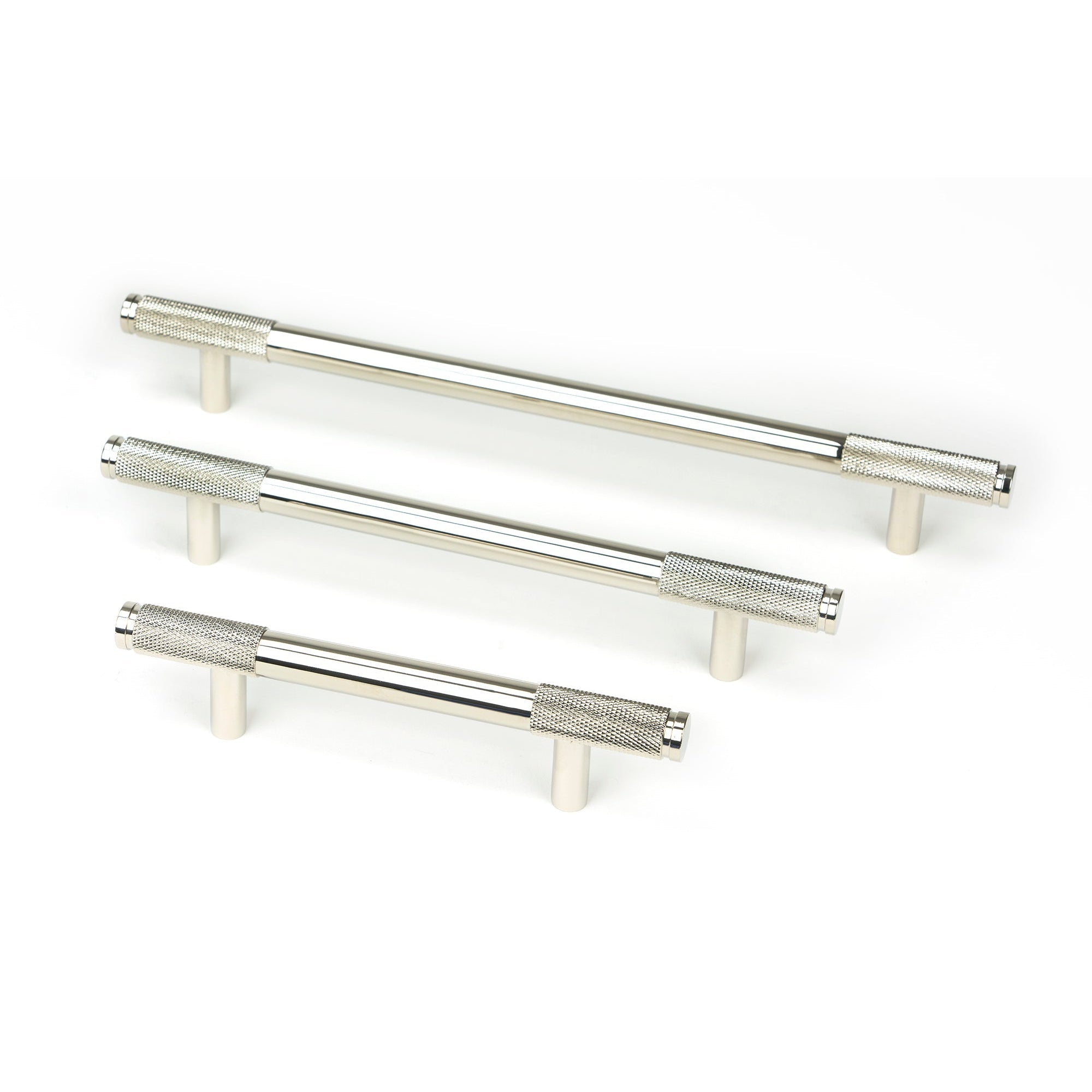 Polished Nickel Half Brompton Pull Handle - Small | From The Anvil-Pull Handles-Yester Home