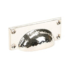 Polished Nickel Hammered Art Deco Drawer Pull | From The Anvil - Drawer Pulls - From The Anvil - Yester Home