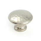 Polished Nickel Hammered Cabinet Knob - Large - Cabinet Knobs - From The Anvil - Yester Home