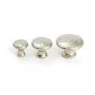 Polished Nickel Hammered Cabinet Knob - Large - Cabinet Knobs - From The Anvil - Yester Home