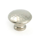 Polished Nickel Hammered Cabinet Knob - Large - Cabinet Knobs - From The Anvil - Yester Home