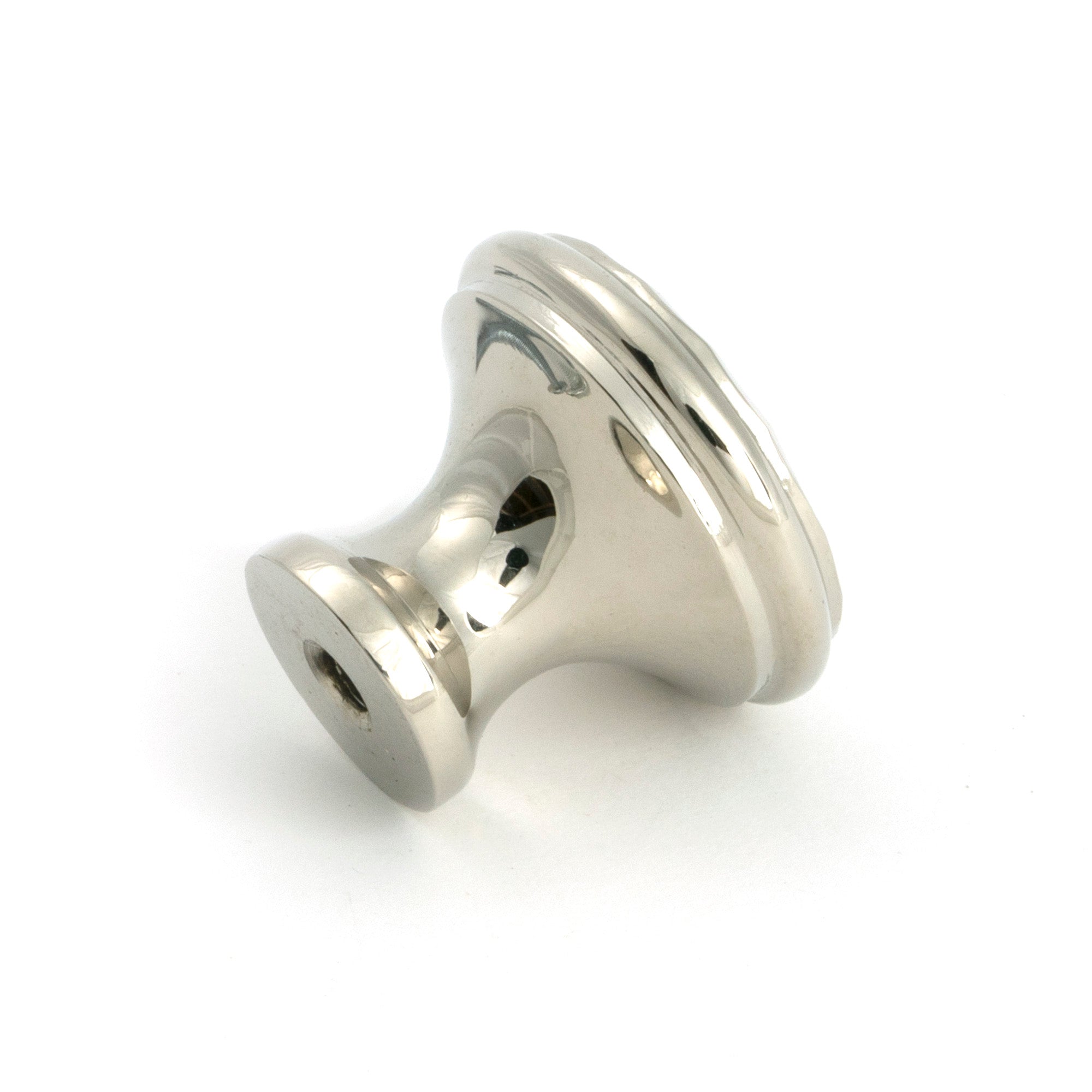 Polished Nickel Hammered Cabinet Knob - Medium - Cabinet Knobs - From The Anvil - Yester Home