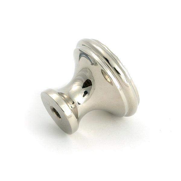 Polished Nickel Hammered Cabinet Knob - Medium - Cabinet Knobs - From The Anvil - Yester Home