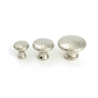 Polished Nickel Hammered Cabinet Knob - Small - Cabinet Knobs - From The Anvil - Yester Home