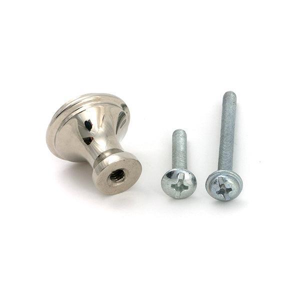 Polished Nickel Hammered Cabinet Knob - Small - Cabinet Knobs - From The Anvil - Yester Home