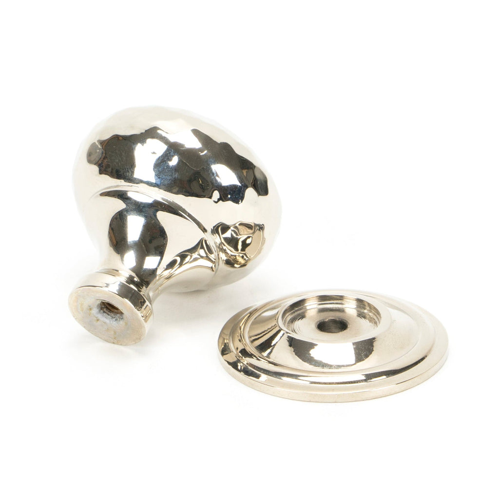 Polished Nickel Hammered Mushroom Cabinet Knob 32mm | From The Anvil-Cabinet Knobs-Yester Home