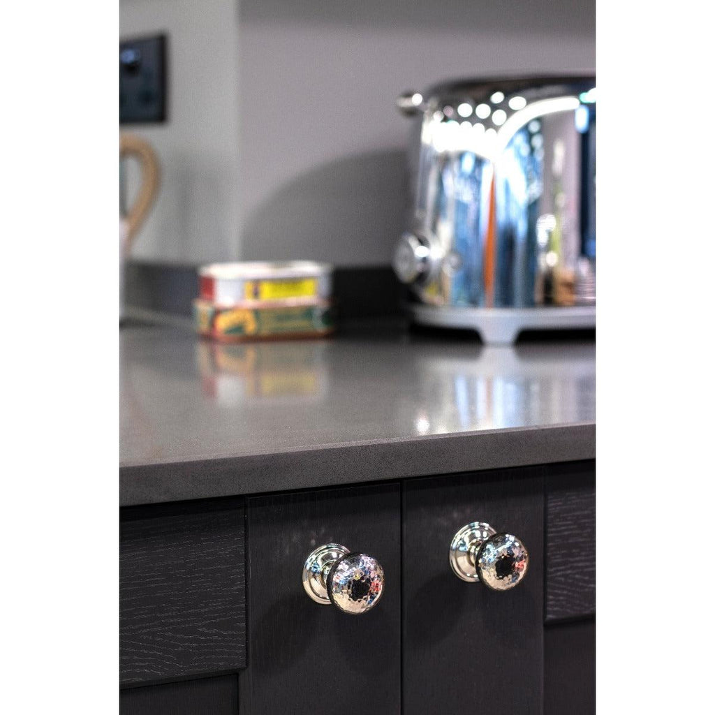 Polished Nickel Hammered Mushroom Cabinet Knob 32mm | From The Anvil-Cabinet Knobs-Yester Home
