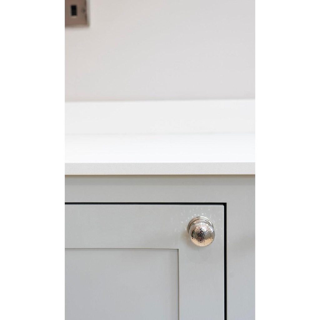 Polished Nickel Hammered Mushroom Cabinet Knob 38mm | From The Anvil-Cabinet Knobs-Yester Home