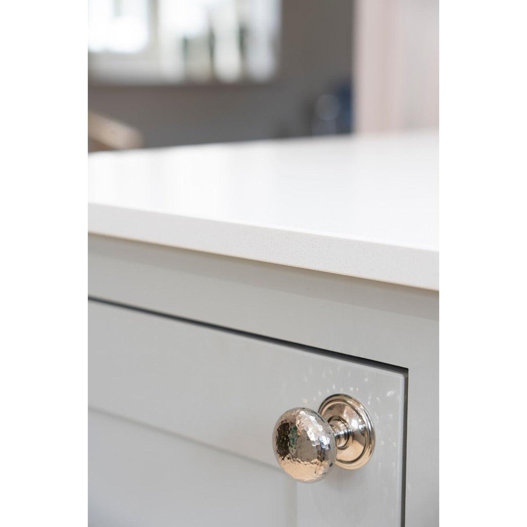 Polished Nickel Hammered Mushroom Cabinet Knob 38mm | From The Anvil-Cabinet Knobs-Yester Home