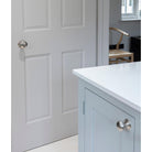 Polished Nickel Hammered Mushroom Mortice/Rim Knob Set | From The Anvil-Mortice Knobs-Yester Home
