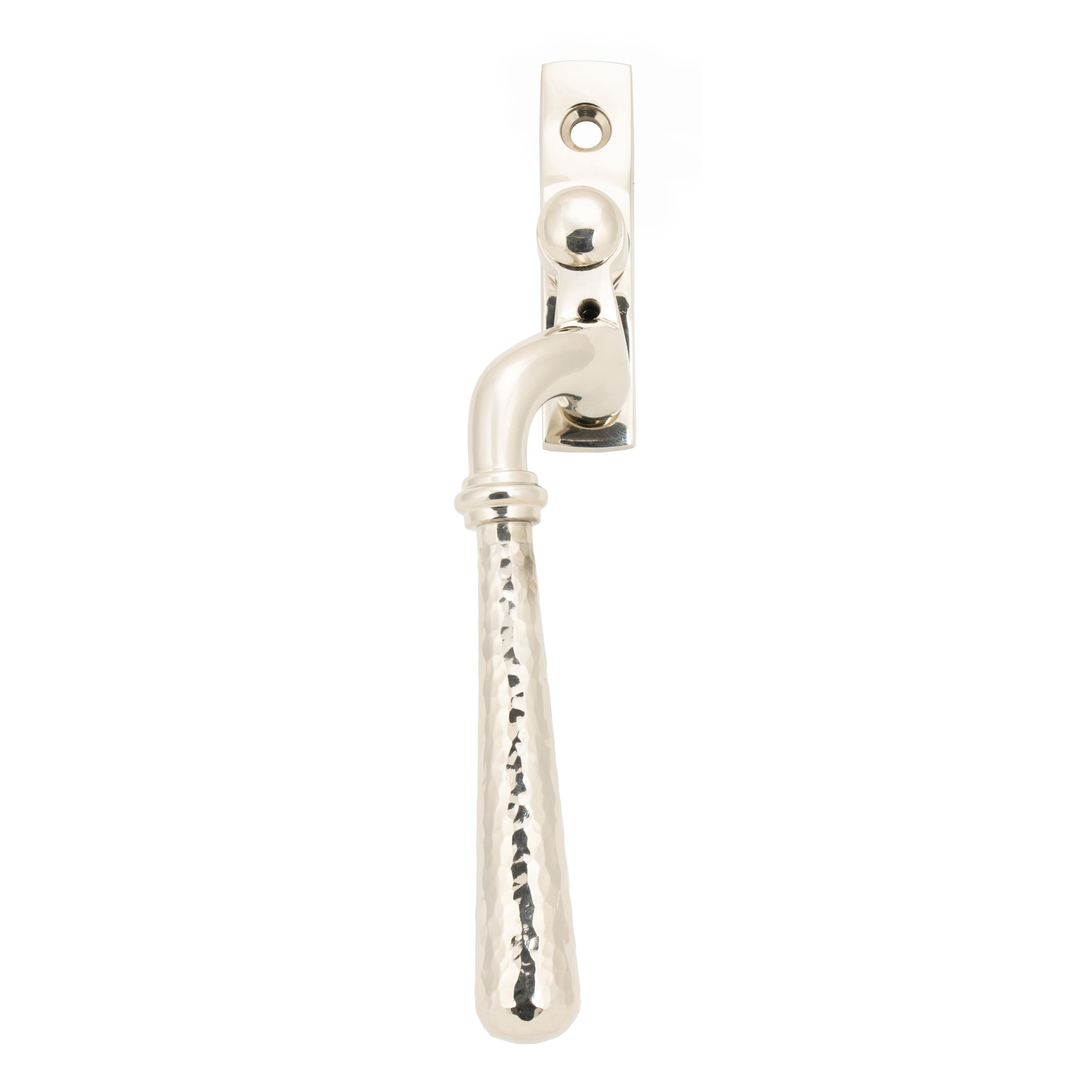 Polished Nickel Hammered Newbury Espag - LH | From The Anvil - Espag. Fasteners - From The Anvil - Yester Home