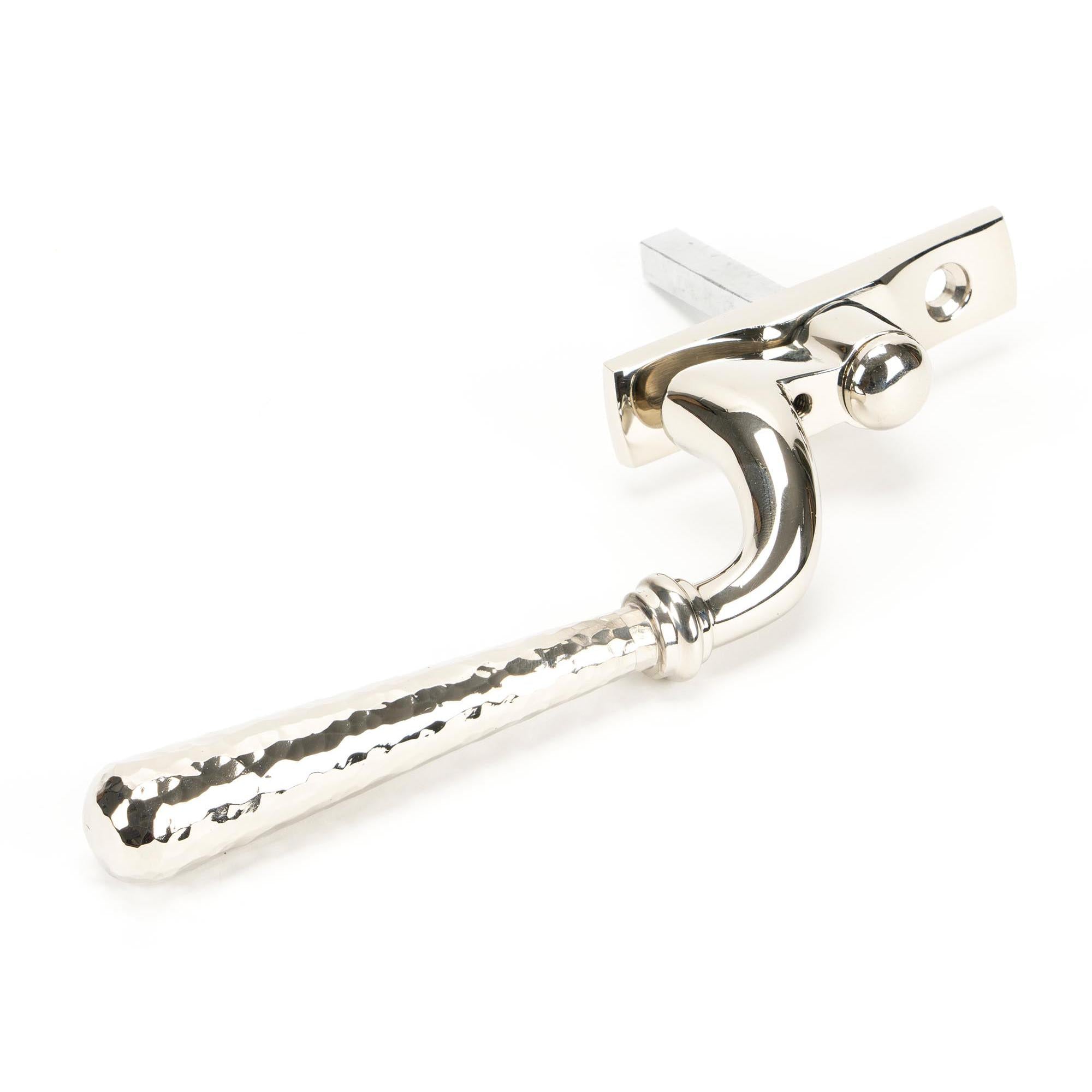 Polished Nickel Hammered Newbury Espag - RH | From The Anvil - Espag. Fasteners - From The Anvil - Yester Home