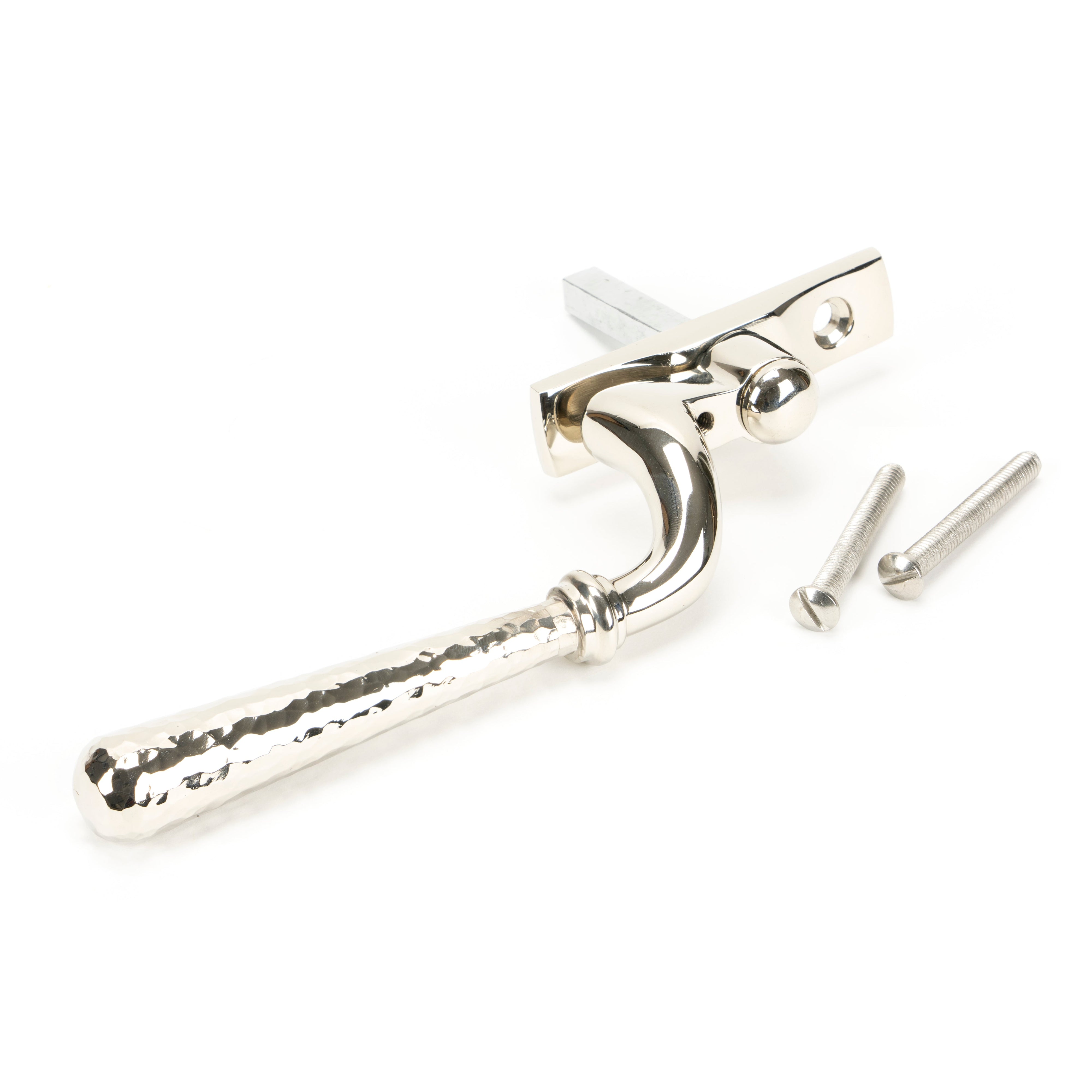 Polished Nickel Hammered Newbury Espag - RH | From The Anvil-Espag. Fasteners-Yester Home