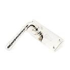 Polished Nickel Hammered Newbury Lever Euro Lock Set | From The Anvil - Lever Euro - From The Anvil - Yester Home