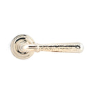 Polished Nickel Hammered Newbury Lever on Rose Set (Art Deco) | From The Anvil - Concealed - From The Anvil - Yester Home