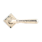 Polished Nickel Hammered Newbury Lever on Rose Set (Square) | From The Anvil - Concealed - From The Anvil - Yester Home
