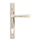 Polished Nickel Hammered Newbury Slimline Espag. Lock Set | From The Anvil - Espagnolette - From The Anvil - Yester Home