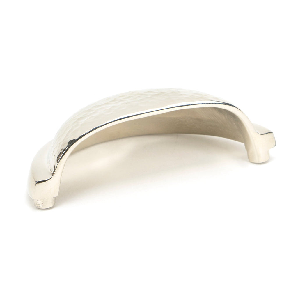 Polished Nickel Hammered Regency Concealed Drawer Pull | From The Anvil-Drawer Pulls-Yester Home