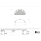 Polished Nickel Hammered Regency Concealed Drawer Pull | From The Anvil-Drawer Pulls-Yester Home