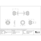 Polished Nickel Heavy Beehive Mortice/Rim Knob Set | From The Anvil-Mortice Knobs-Yester Home