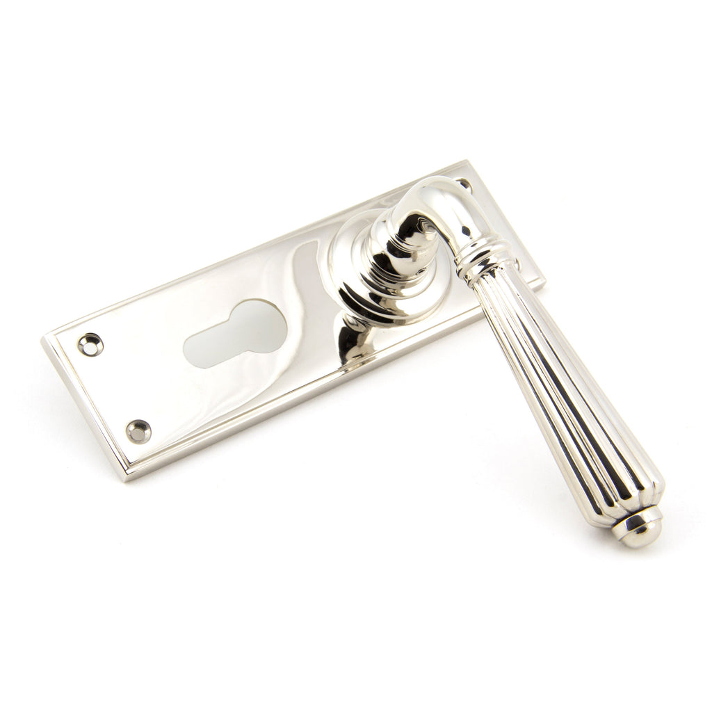 Polished Nickel Hinton Lever Euro Lock Set | From The Anvil-Lever Euro-Yester Home