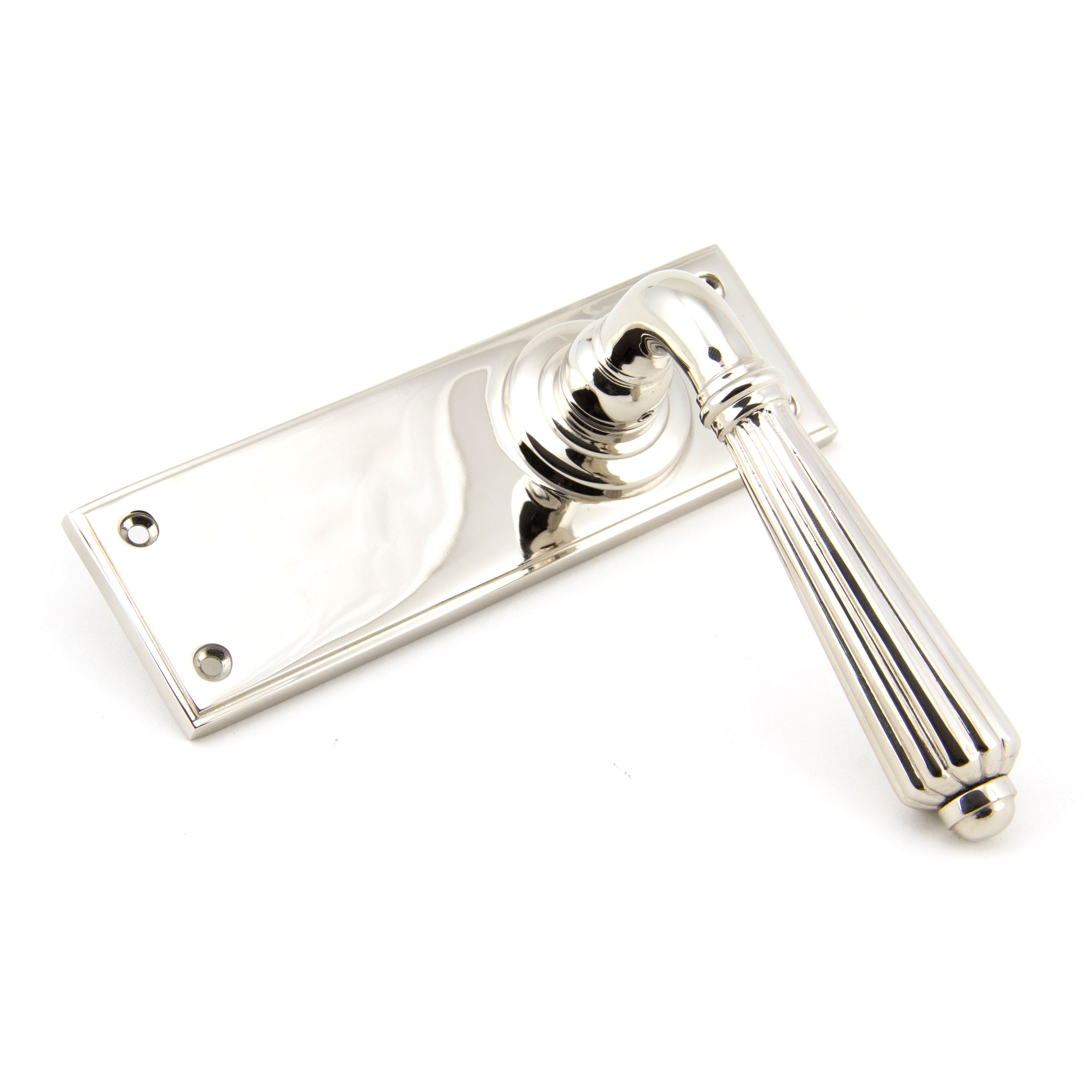 Polished Nickel Hinton Lever Latch Set | From The Anvil-Lever Latch-Yester Home