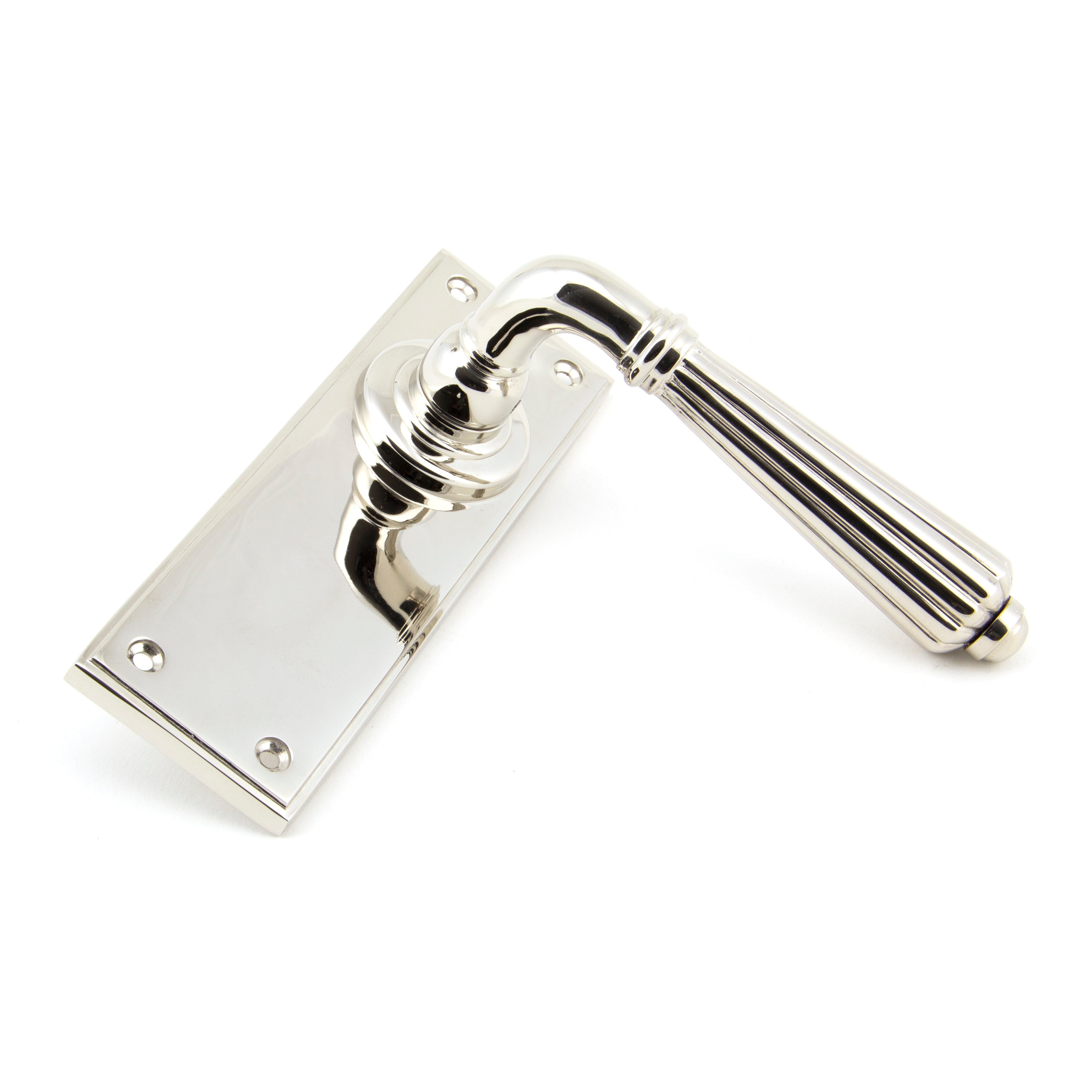 Polished Nickel Hinton Lever Latch Set | From The Anvil-Lever Latch-Yester Home