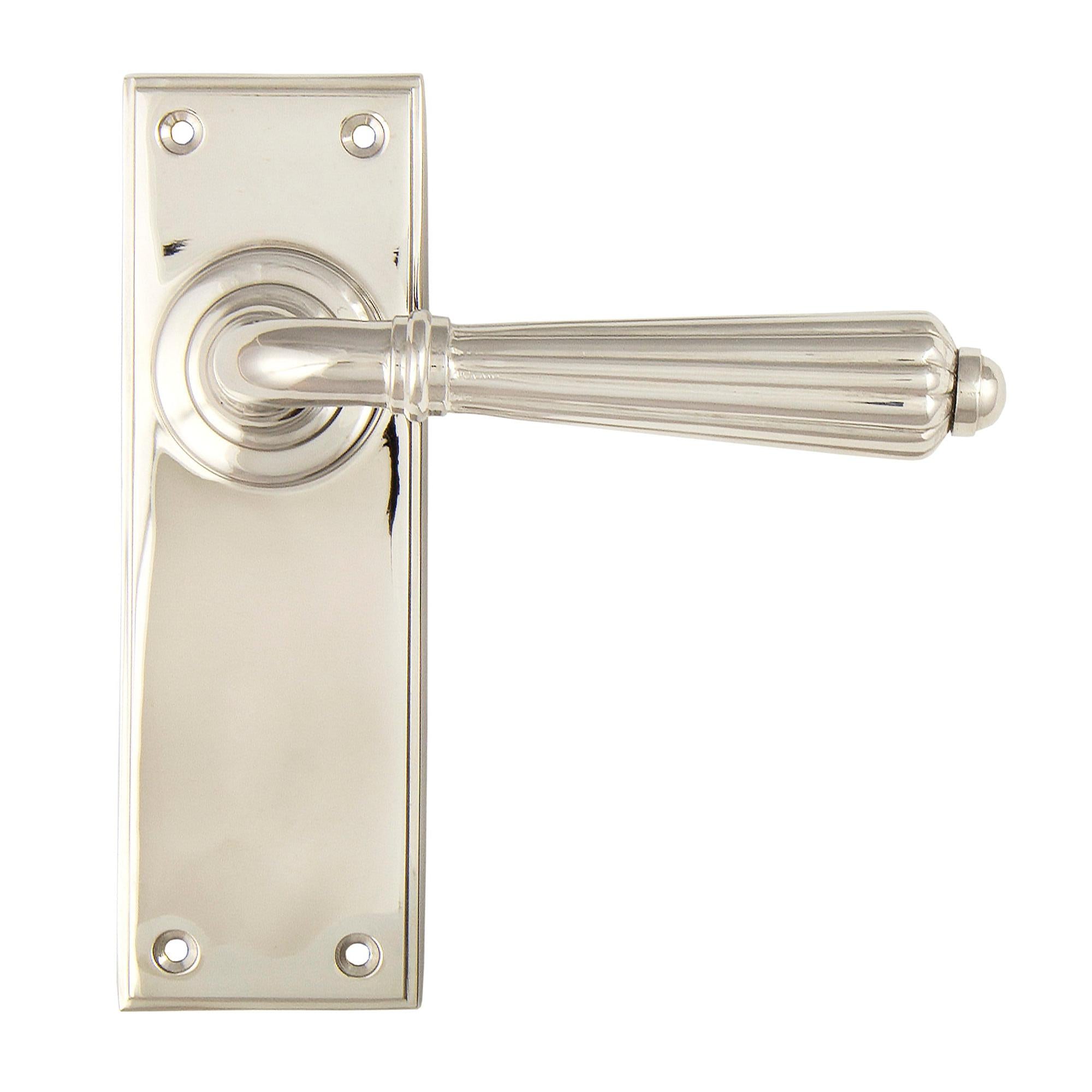 Polished Nickel Hinton Lever Latch Set | From The Anvil - Lever Latch - From The Anvil - Yester Home