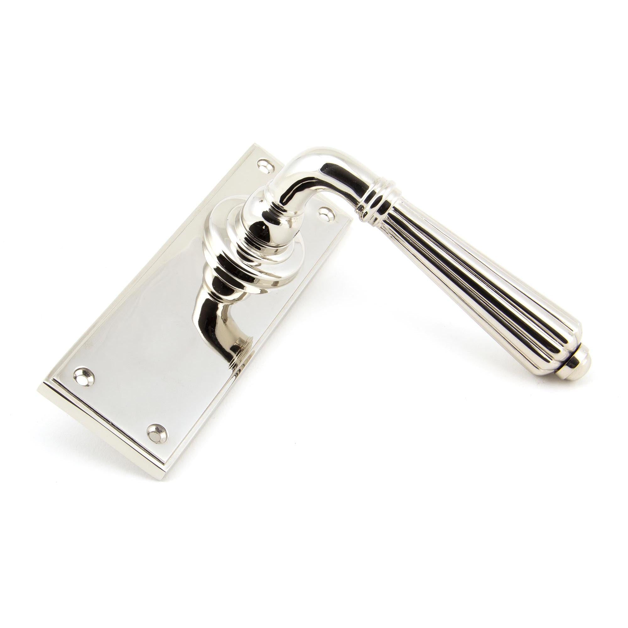 Polished Nickel Hinton Lever Latch Set | From The Anvil - Lever Latch - From The Anvil - Yester Home