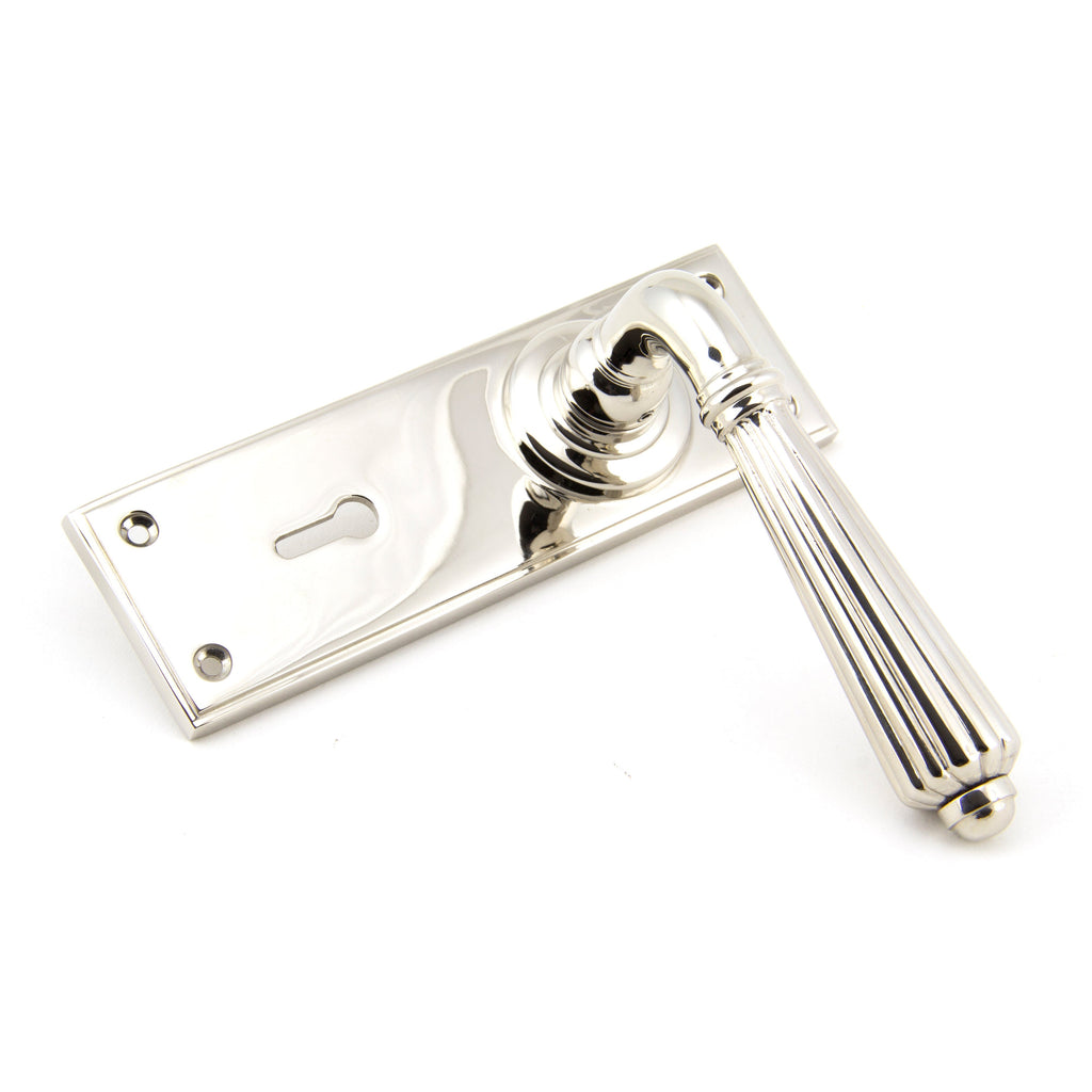 Polished Nickel Hinton Lever Lock Set | From The Anvil-Lever Lock-Yester Home