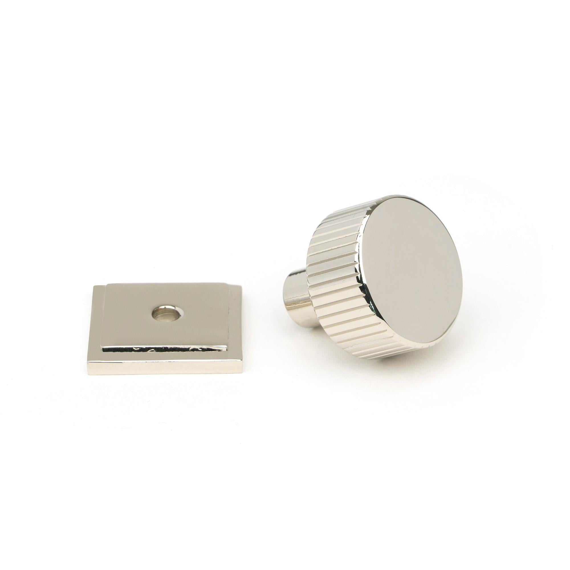 Polished Nickel Judd Cabinet Knob - 25mm (Square) | From The Anvil - Cabinet Knobs - From The Anvil - Yester Home