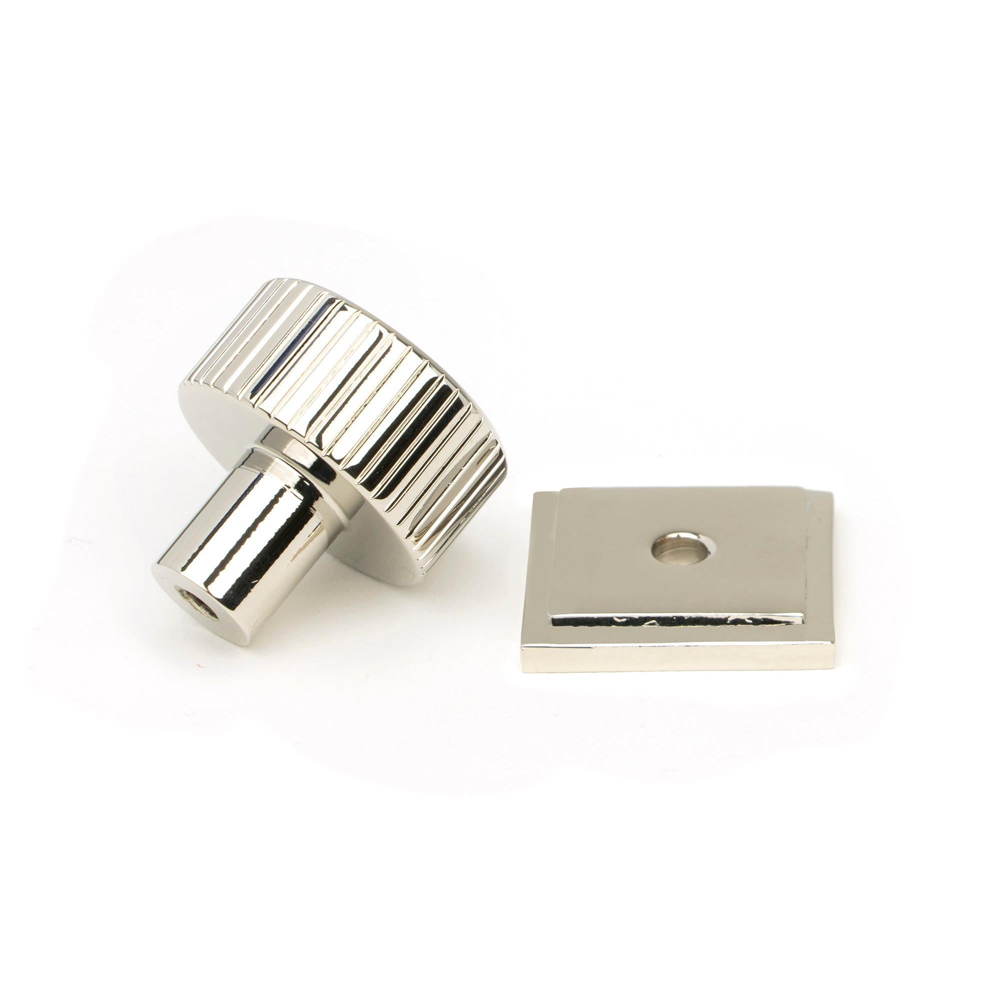 Polished Nickel Judd Cabinet Knob - 25mm (Square) | From The Anvil - Cabinet Knobs - From The Anvil - Yester Home