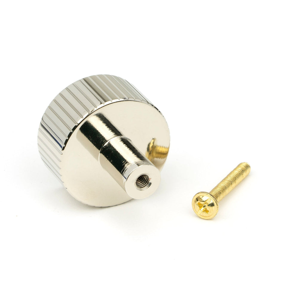 Polished Nickel Judd Cabinet Knob - 32mm (No rose) | From The Anvil-Cabinet Knobs-Yester Home