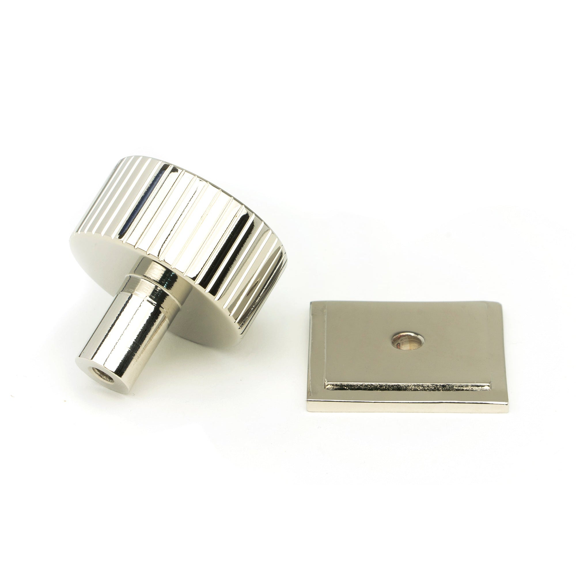 Polished Nickel Judd Cabinet Knob - 32mm (Square) | From The Anvil-Cabinet Knobs-Yester Home