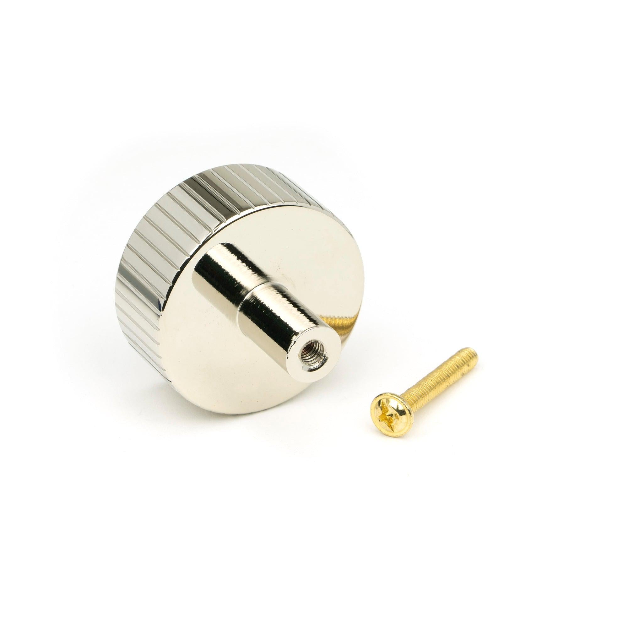 Polished Nickel Judd Cabinet Knob - 38mm (No rose) | From The Anvil - Cabinet Knobs - From The Anvil - Yester Home