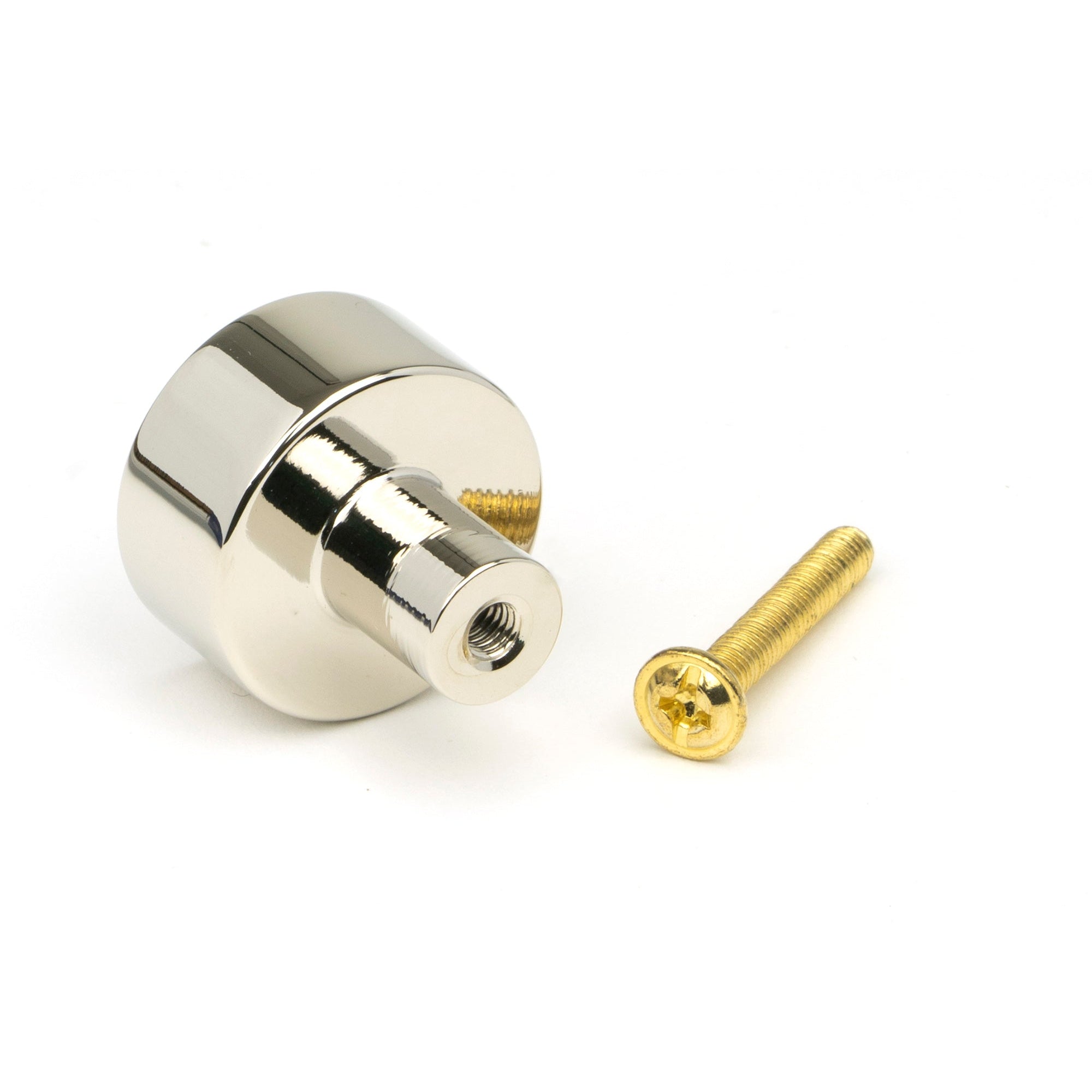 Polished Nickel Kelso Cabinet Knob - 25mm (No Rose) | From The Anvil-Cabinet Knobs-Yester Home