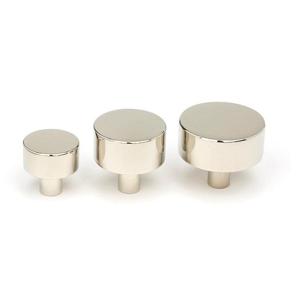 Polished Nickel Kelso Cabinet Knob - 25mm (No Rose) | From The Anvil-Cabinet Knobs-Yester Home