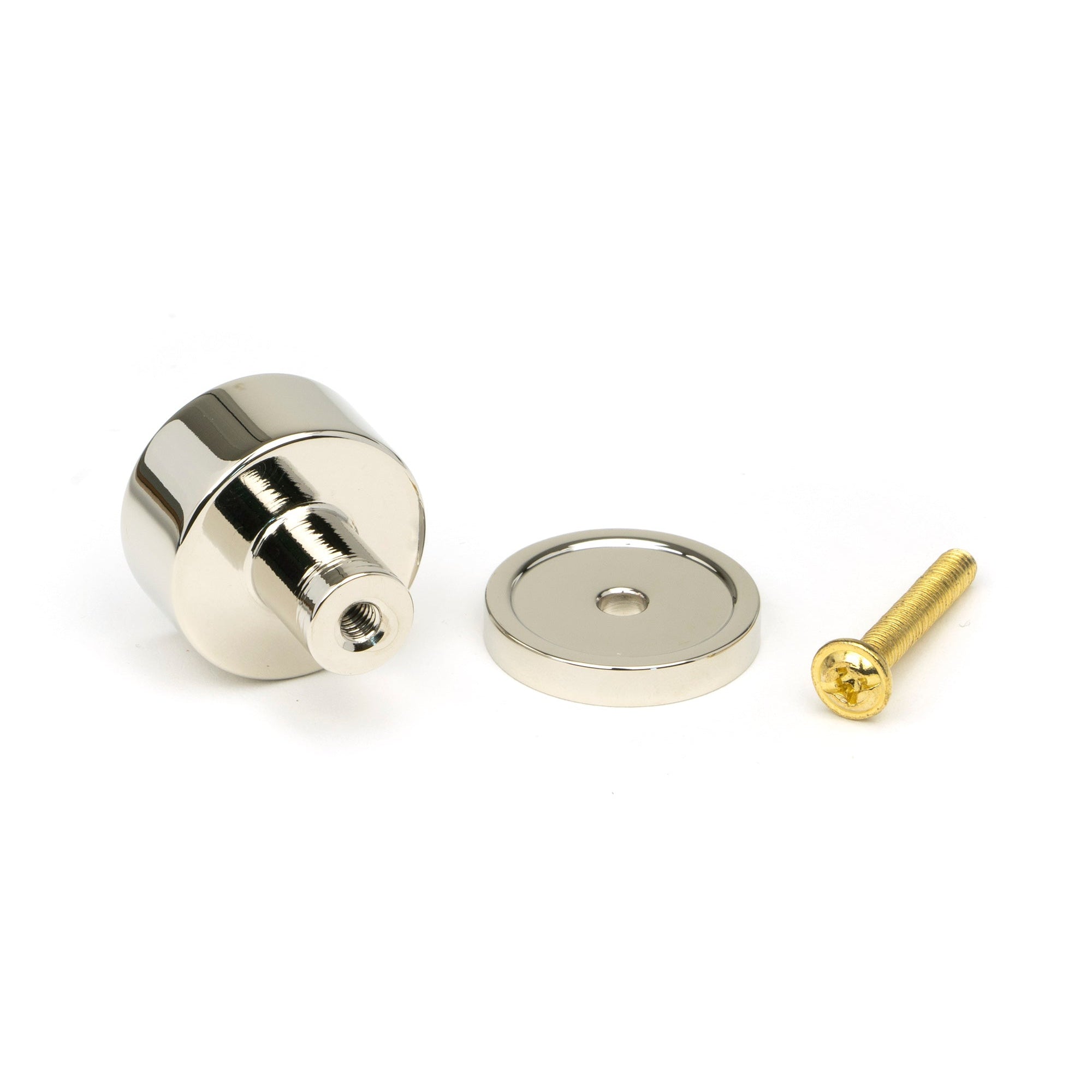 Polished Nickel Kelso Cabinet Knob - 25mm (Plain) | From The Anvil-Cabinet Knobs-Yester Home