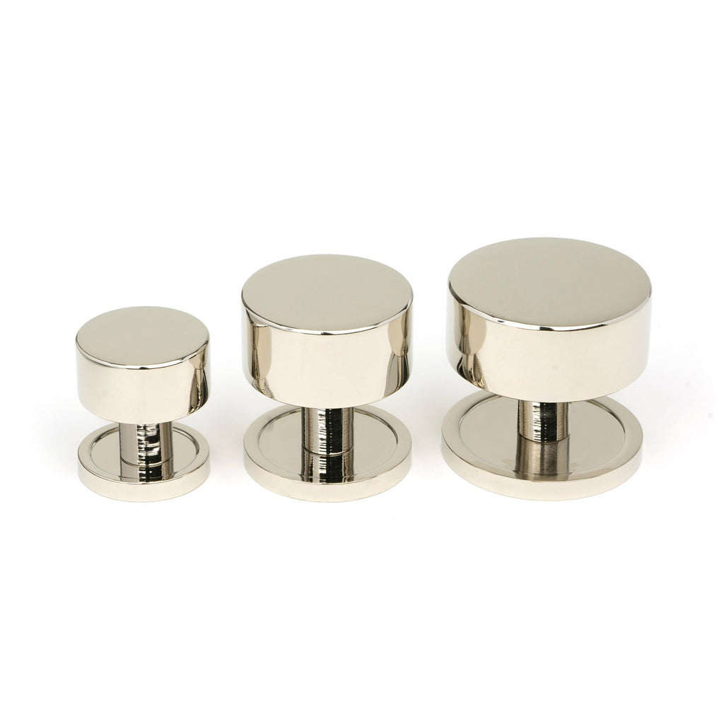 Polished Nickel Kelso Cabinet Knob - 25mm (Plain) | From The Anvil-Cabinet Knobs-Yester Home