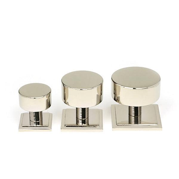 Polished Nickel Kelso Cabinet Knob - 25mm (Square) | From The Anvil-Cabinet Knobs-Yester Home