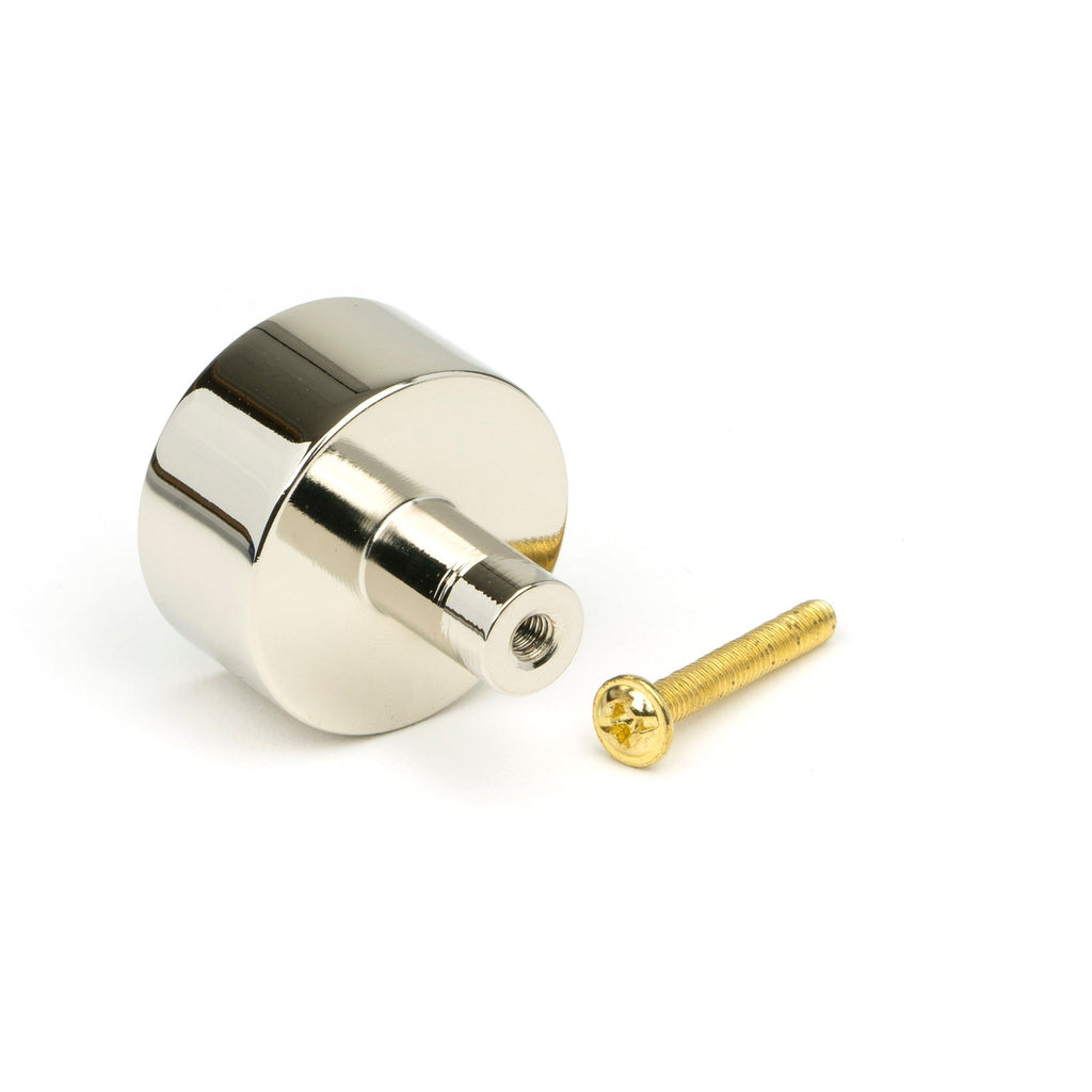 Polished Nickel Kelso Cabinet Knob - 32mm (No Rose) | From The Anvil-Cabinet Knobs-Yester Home