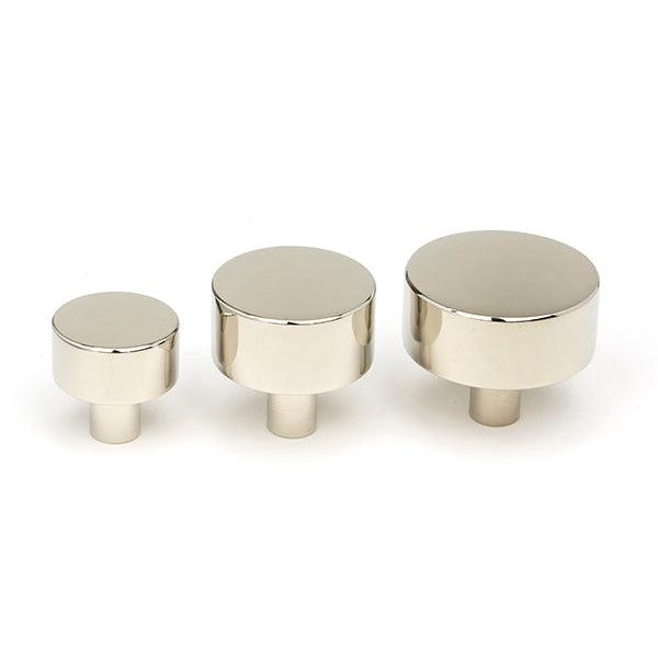 Polished Nickel Kelso Cabinet Knob - 38mm (No rose) | From The Anvil-Cabinet Knobs-Yester Home