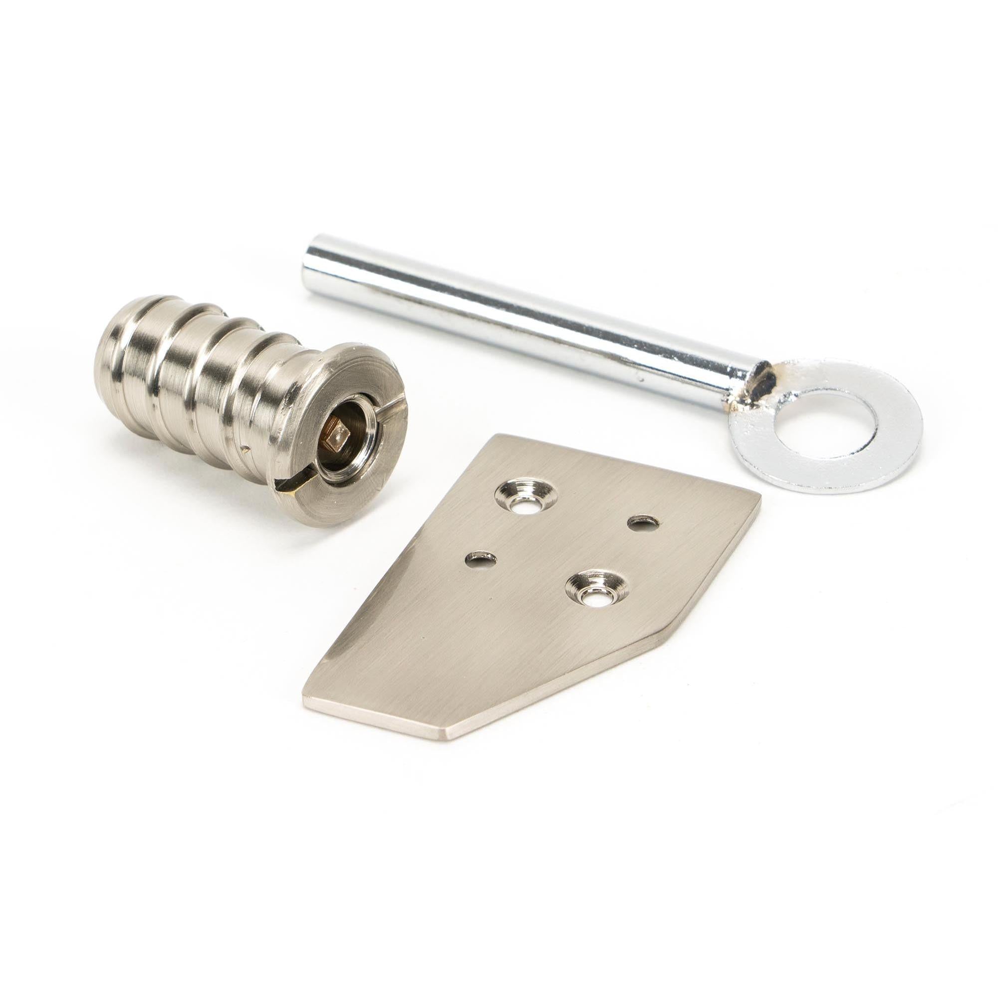 Polished Nickel Key-Flush Sash Stop | From The Anvil - Sash Stops - From The Anvil - Yester Home