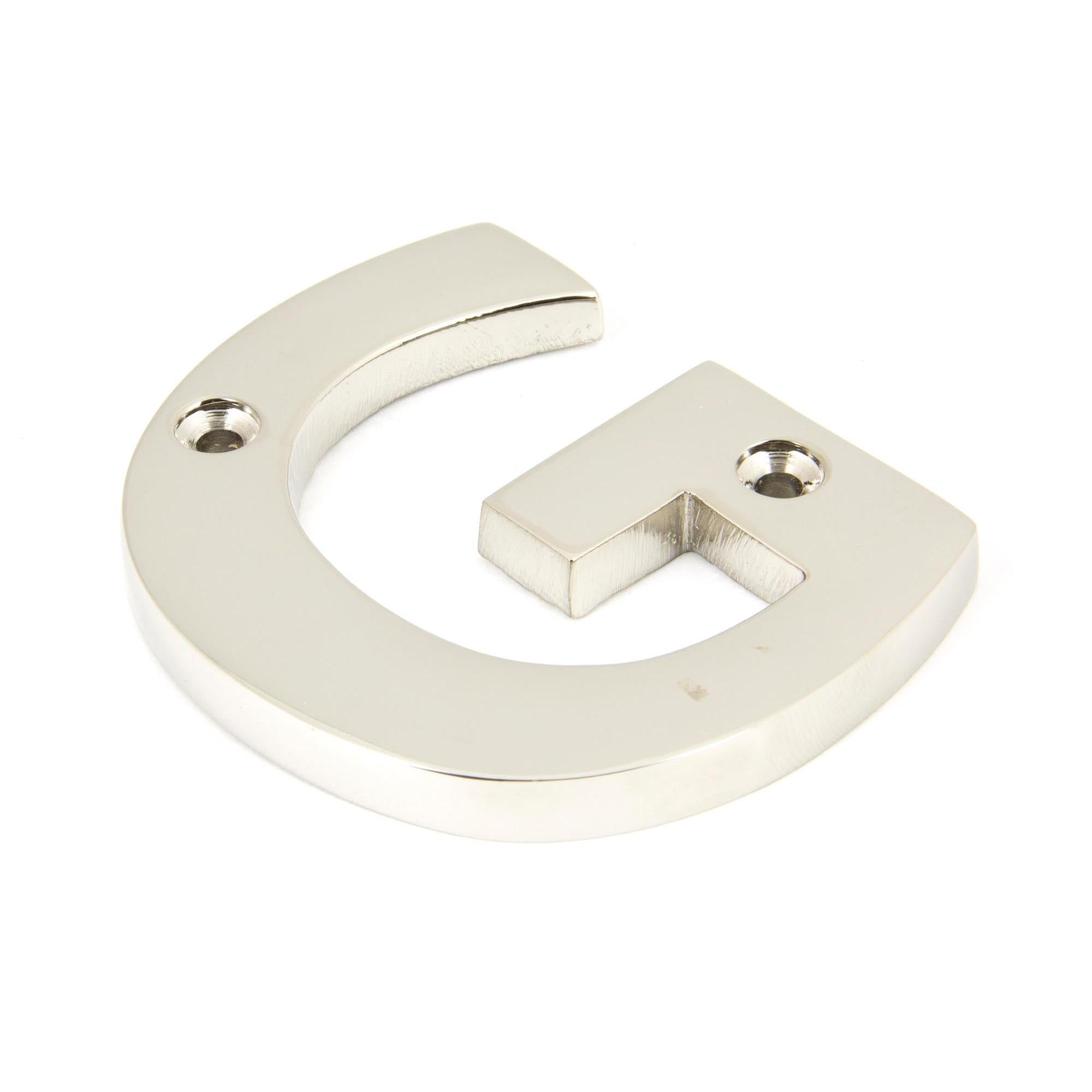 Polished Nickel Letter G | From The Anvil - Letters - From The Anvil - Yester Home
