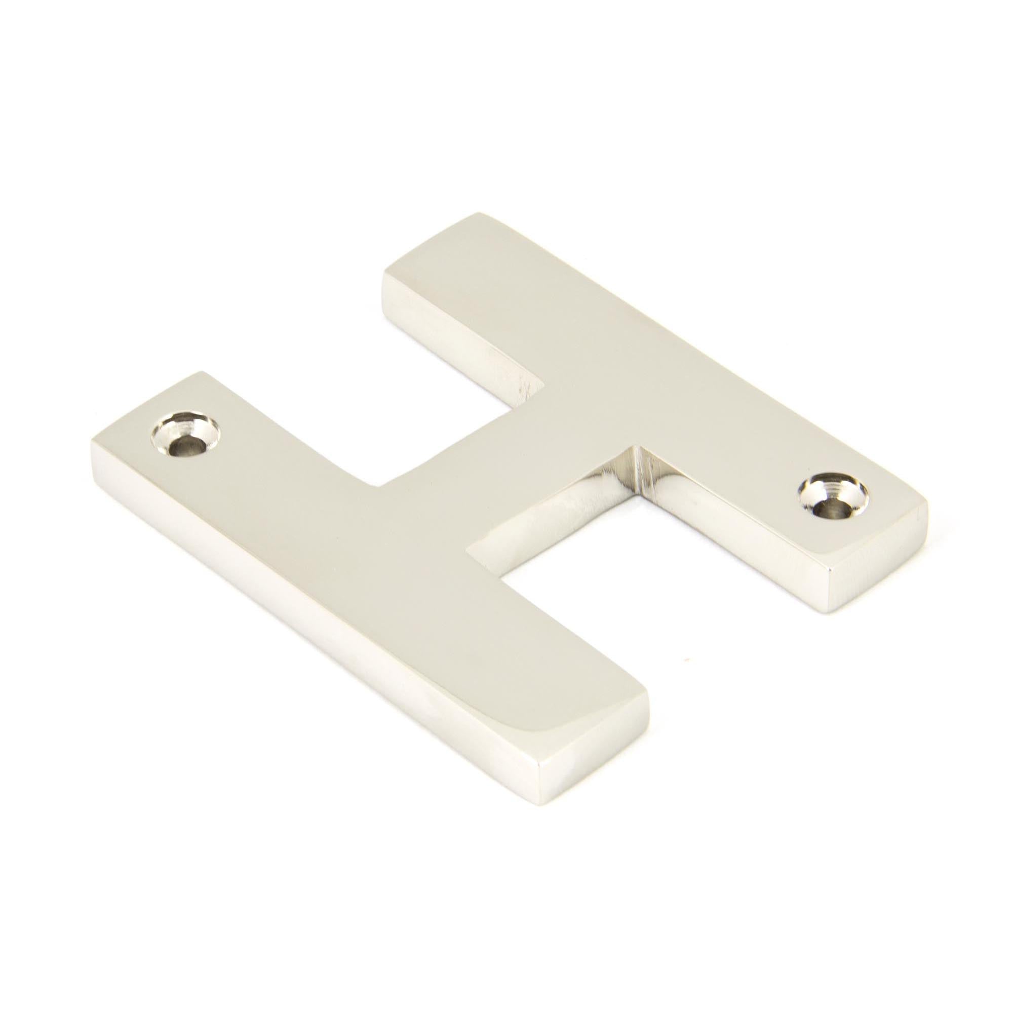 Polished Nickel Letter H | From The Anvil - Letters - From The Anvil - Yester Home