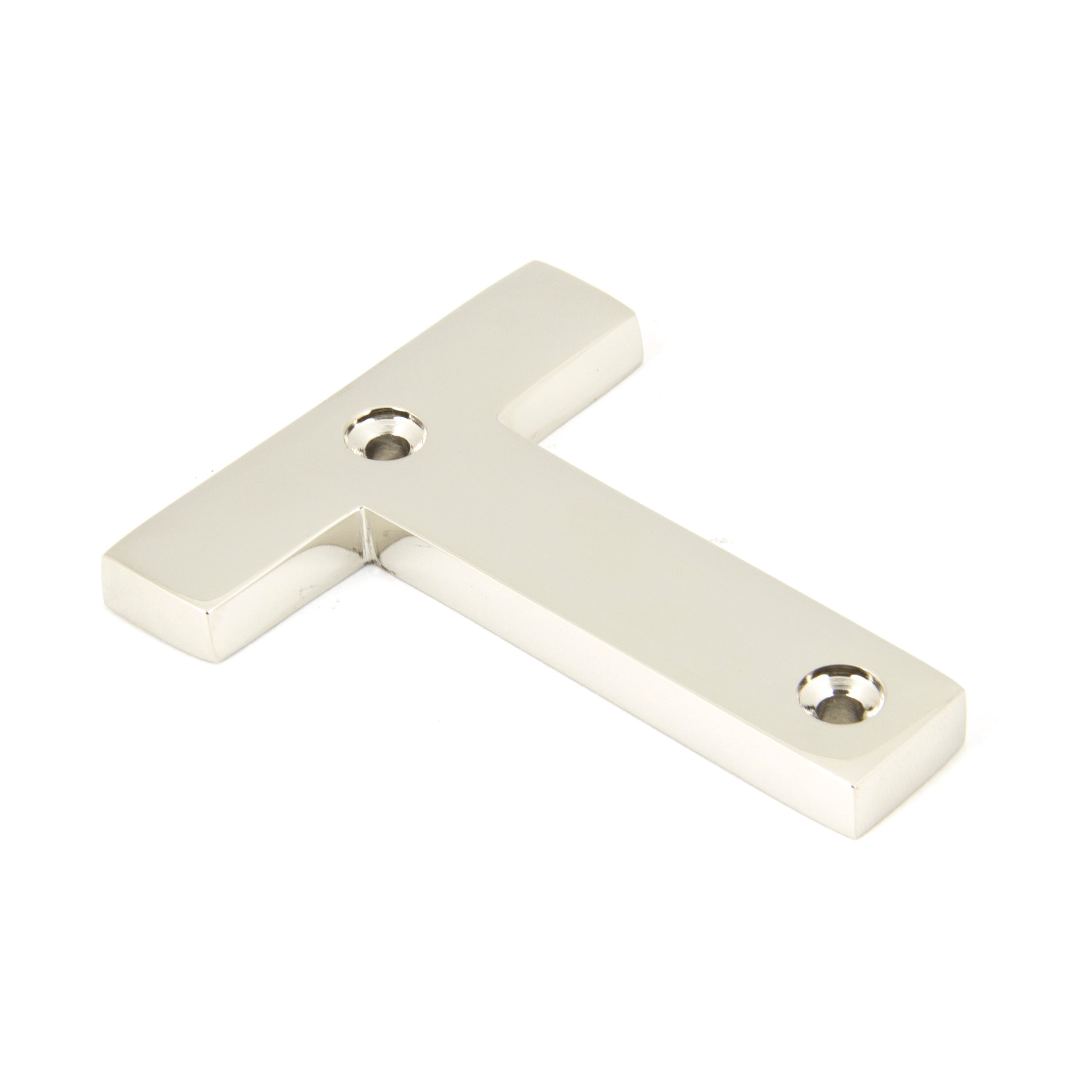 Polished Nickel Letter T | From The Anvil-Letters-Yester Home