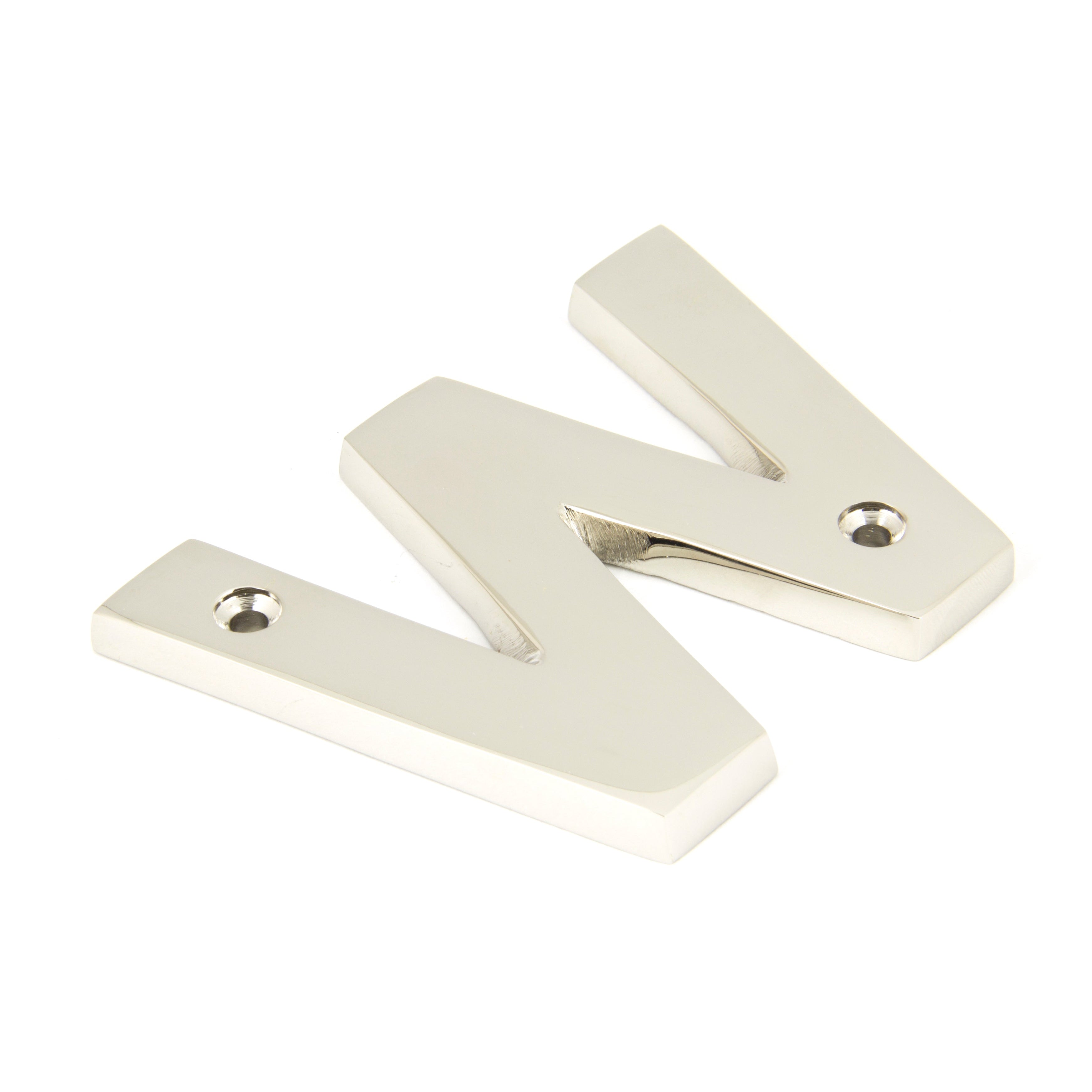 Polished Nickel Letter W | From The Anvil-Letters-Yester Home